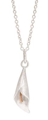 Sterling Silver Drop Pod cone pendant