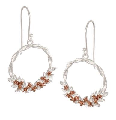Sterling Silver half wreath earrings