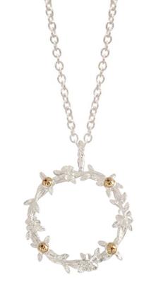 Sterling silver full wreath large Pendant